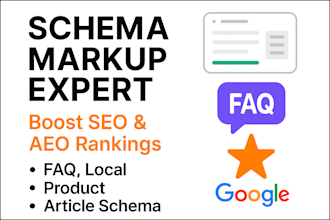 set up schema markup, structured data for aeo, GEO, voice search and local SEO