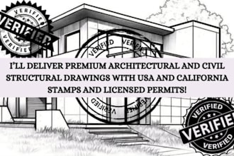 texas, california, florida complete civil set and structural set plan stamped