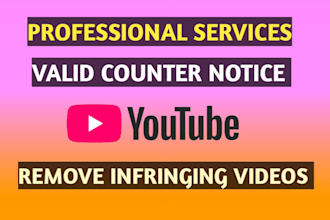 remove copyright strikes and violations draft counter notice to youtube by dmca