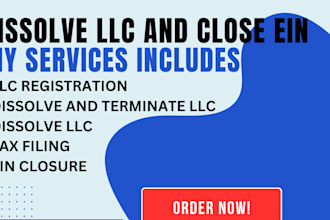 dissolve your US llc, llc registration,close ein, itin , company registration