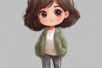 draw chibi character with cute art style