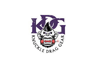 design unique knuckle drag gear logo