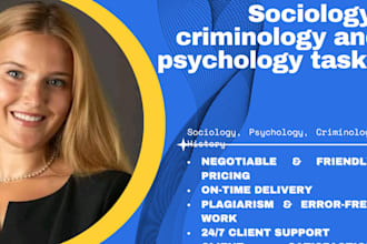 do sociology, criminology and psychology tasks