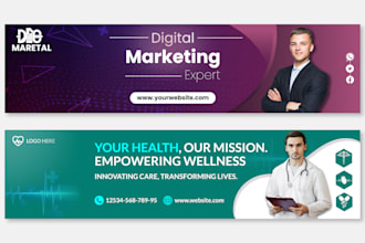design professional linkedin banner for you