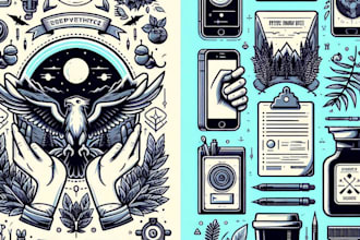 turn your product into doodle art illustration