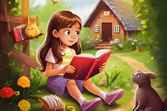 children story book illustration, children book illustration kids book