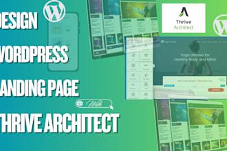design converting landing page and wordpress website with thrive architect