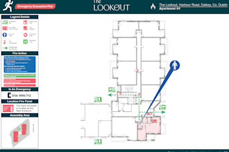 create a professional emergency evacuation, fire escape and safety plan