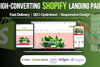 build a high converting shopify landing page or one product store using pagefly