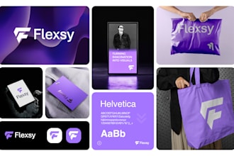design modern minimalist business logo and brand identity with full branding kit
