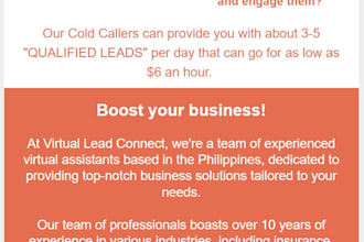 provide excellent cold calling services and appointment setting