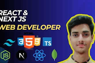 build react js next js website using typescript and tailwind css