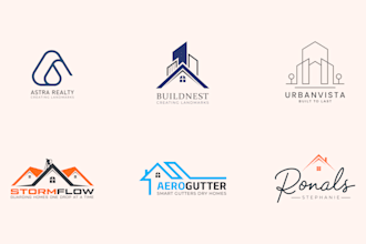 design minimalist construction signature real estate cleaning logo