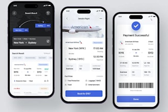 develop ticket booking app, flight booking app, hotel booking app