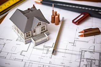 draw 2d 3d floor plans, blueprints, and site plans in autocad for real estate