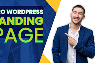 desgin wordpress  landing page