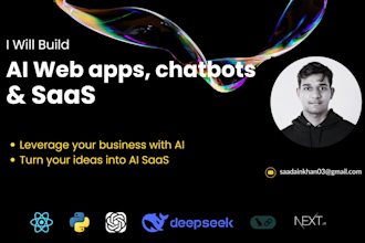 develop ai web app, ai agent, chatbot with openai, deepseek, langchain