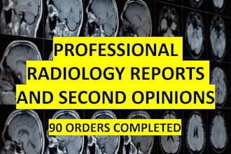 provide a radiology second opinion mri scan reports expert radiologist