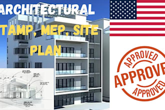 review, draw and stamp your architectural design structural, engineering drawing