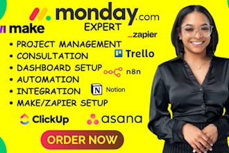 setup board automation integration monday com notion clickup asana monday crm