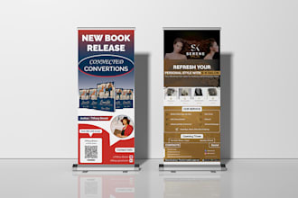 design an eye catching roll up, pull up, retractable banner