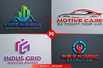 make modern elegant minimalist brand logo design