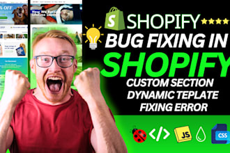 fix any shopify bug  do custom coding  develop a high performing theme