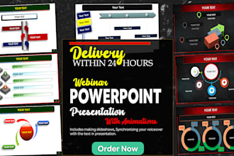 design webinar powerpoint presentation with animations