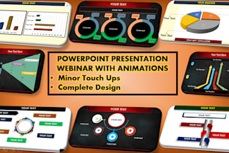design webinar powerpoint presentation with animations