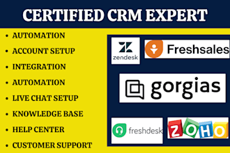 setup gorgias zendesk freshsales freshdesk CRM intercom chatbot knowledge base