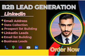 find email address, linkedin leads, data collection, data mining or web research