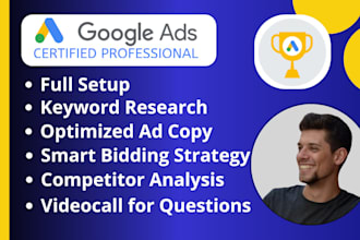 set up, manage and optimize your google ads PPC campaigns
