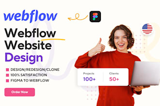 webflow website design, webflow landing page, develop webflow ecommerce website