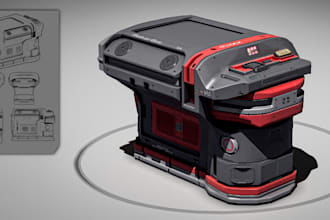 design cad model 2d concept,industrial product for printing,step file,fusion 360