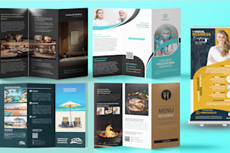 design luxury and modern trifold, bifold, flyers