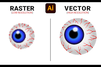 convert ai generated image or logo to manual vector tracing service