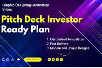 provide top notch business pitch deck ppt presentation