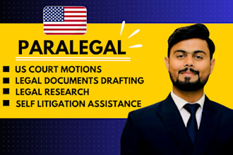 draft US legal documents, contracts, and court motions as your paralegal