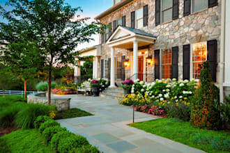 design front yard, backyard, home garden as landscape architect