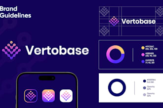 design brand style guides, brand kit and rebranding with modern logo