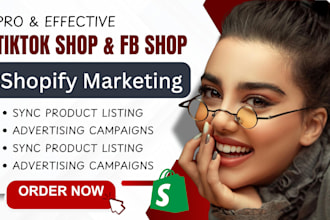 setup shopify facebook tiktok shop dropshipping, affiliate marketing, tiktok VA