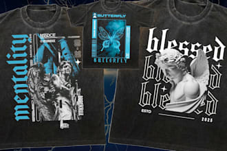 design custom streetwear graphics in edgy, urban, and brutalist style