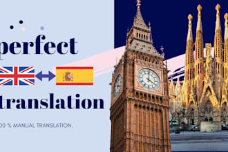 do a spanish to english or english to spanish translation