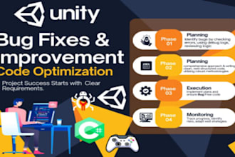 fix your game bugs, code optimization, enhance unity game performance