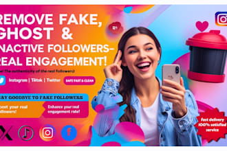 unfollow inactive and ghost followers from instagram, x and tiktok