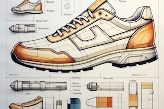design 3d shoe footwear shoe tech pack sneakers leather shoes for manufacturing