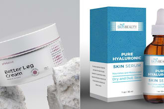 do skincare feminine logo and bottle label design 24 hours