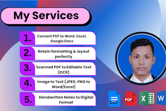 convert PDF to word, excel, and google docs with accuracy
