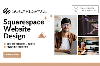 squarespace website design, build squarespace landing page, squarespace website