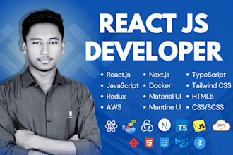 be front end developer or react developer using reactjs, nextjs redux typescript